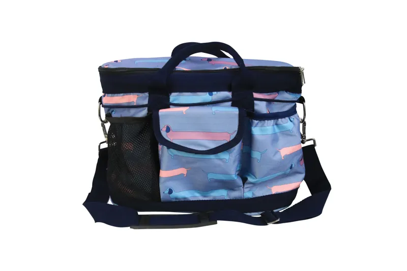 Hy Equestrian Dorris The Dachshund Grooming Bag - Riviera/ Navy-1